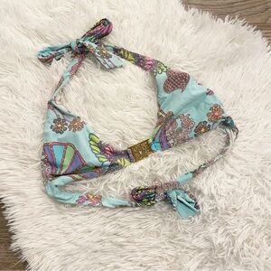 Trina Turk Bikini Top Halter Mod Print 8 Medium Sale